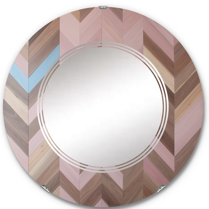 Belcherry - Miroir mural moderne rond, 24 po x 24 po
