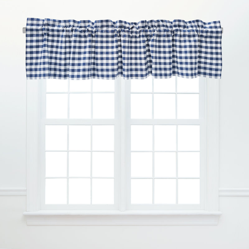 Ashford Indigo Blue Cotton Rod Pocket Valance