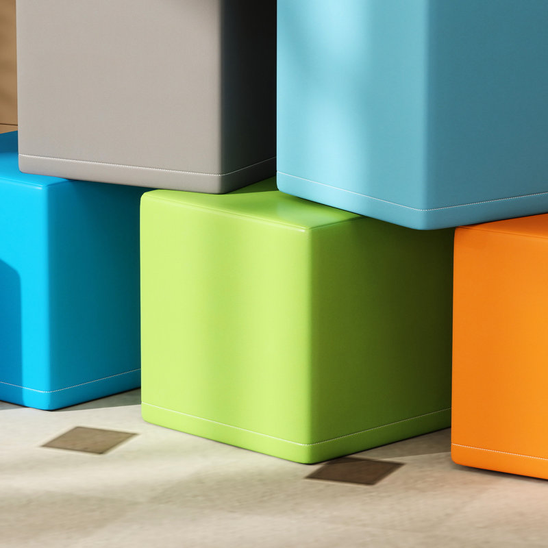 Multicolore, 12 blocs empilables en mousse, 7,75 po x 7,75 po x 7,75 po, 12 à 36 mois
