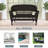 Karan 52'' Wide Metal Loveseat-1472335104