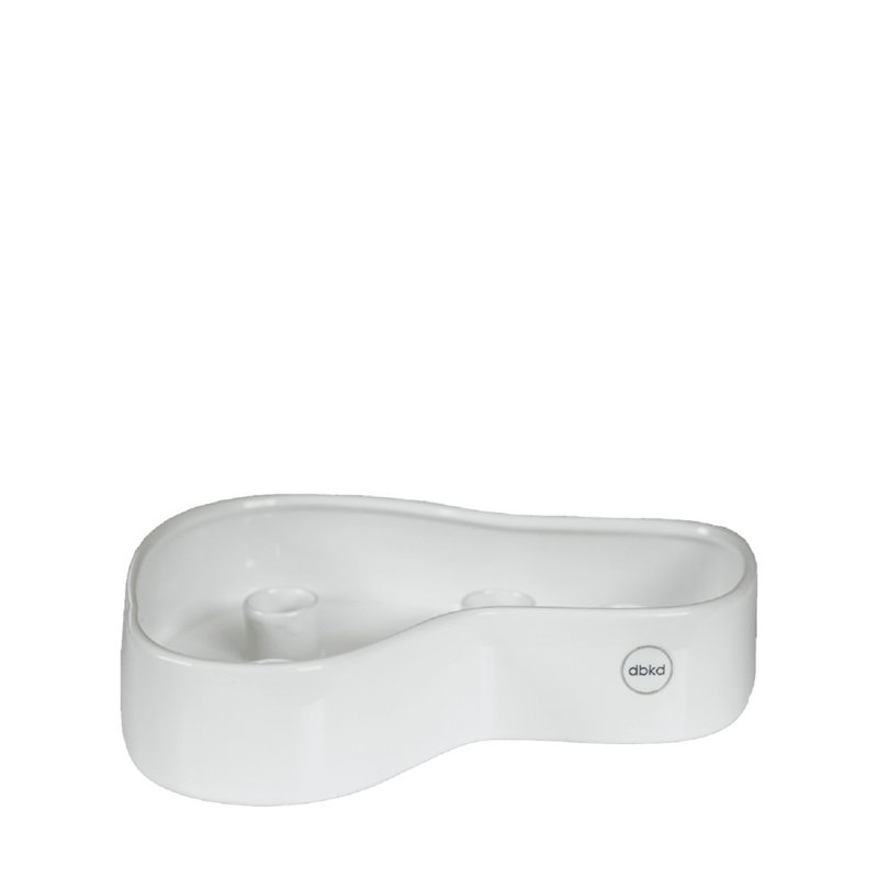 1.96'' H Ceramic Tabletop Candle Accessories, White