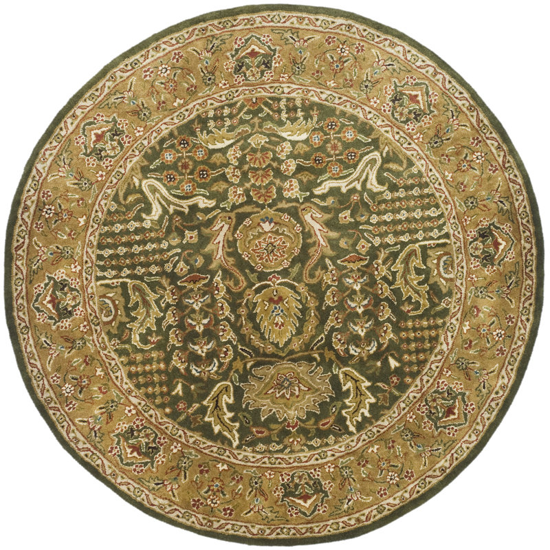 Alger Hand Tufted Wool Oriental Rug, Round 4'
