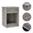 Jarques Nightstand with 1 Drawer and Open Storage, Side Table with Shelf for Bedroom-1384355158