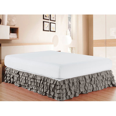 Jupe de lit à plis multiples en microfibre de qualité hôtelière Elegant Comfort Luxurious 1500