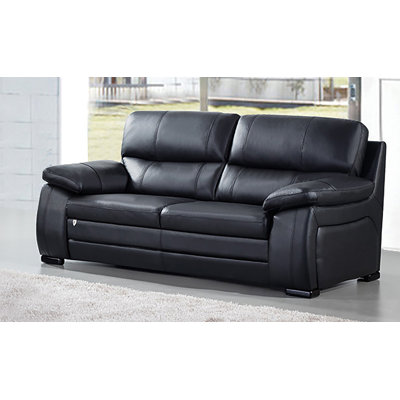 Azcuy Genuine Leather Pillow Top Arm Sofa
