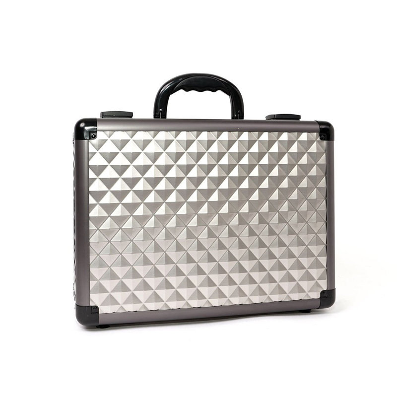Trousse de voyage pour meuble-lavabo avec clouté et ampoules DEL Slaycase, Gris anthracite clouté