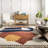 Rhea Modern Abstract Performance Beige/Blue/Orange/Pink Rug-1334415133