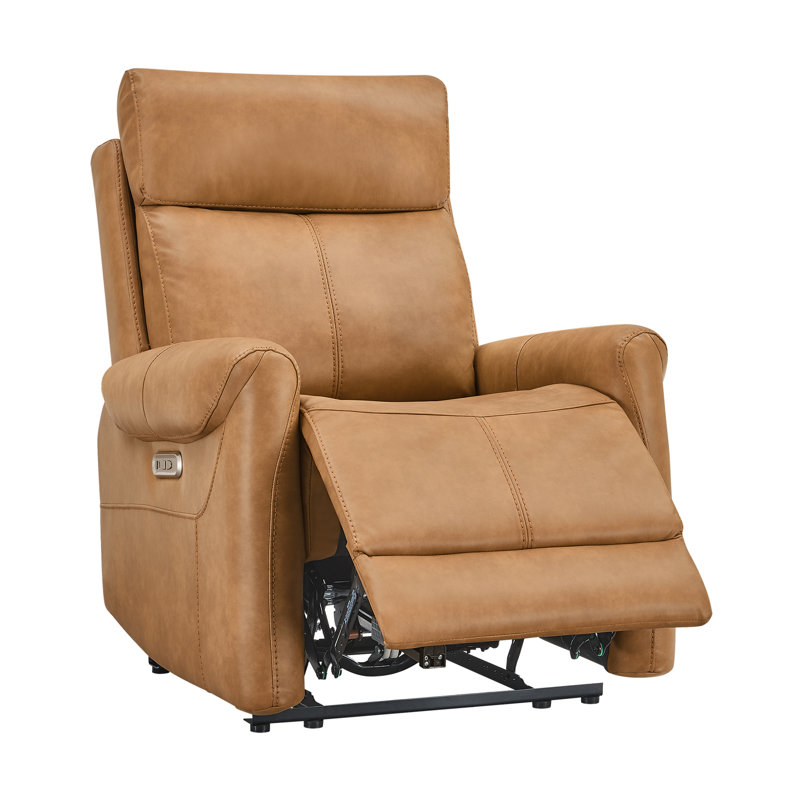 Fauteuil inclinable électrique avec siège surdimensionné 35,4 po, Brown Saddle