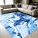 1PC Blue and White Fluid Marble Abstract area rugs for Living Room, Soft and Comfortable, Suitable for all seasons, easy-to-maintain, machine washable Indoor floor mat, Under Table Farmhouse suitable for dining table, bedroom, entryway, patio,