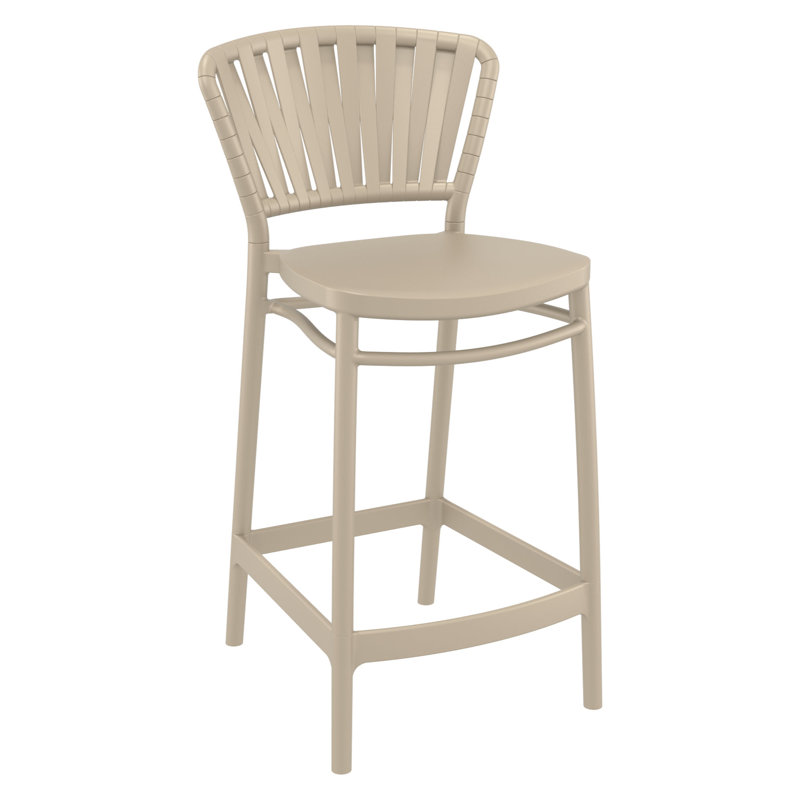 Tabouret de bar d'extérieur Newport, 25.6", Taupe