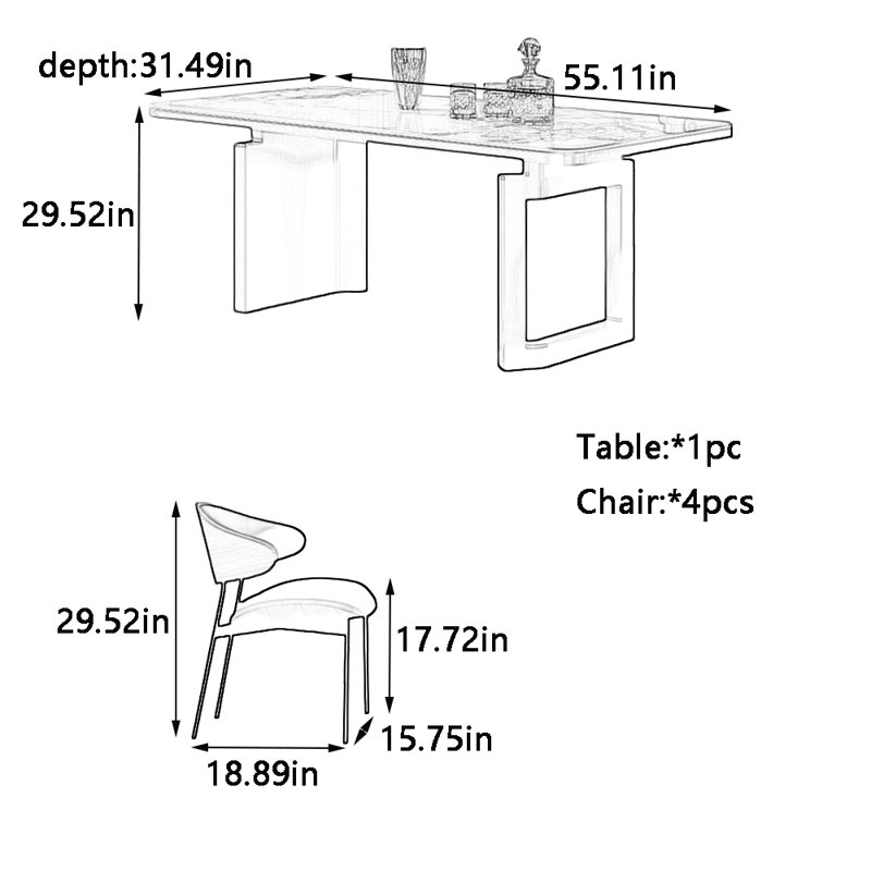 Halbert, 29.52"H x 55.11"L x 31.49"W
