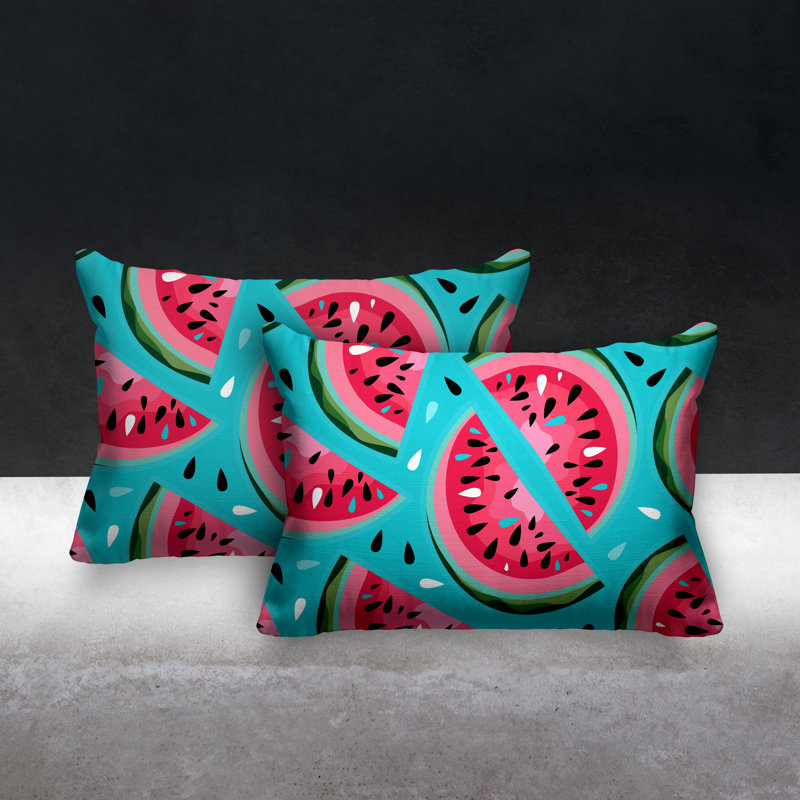 Coussin intérieur / extérieur Watermelon, Turquoise