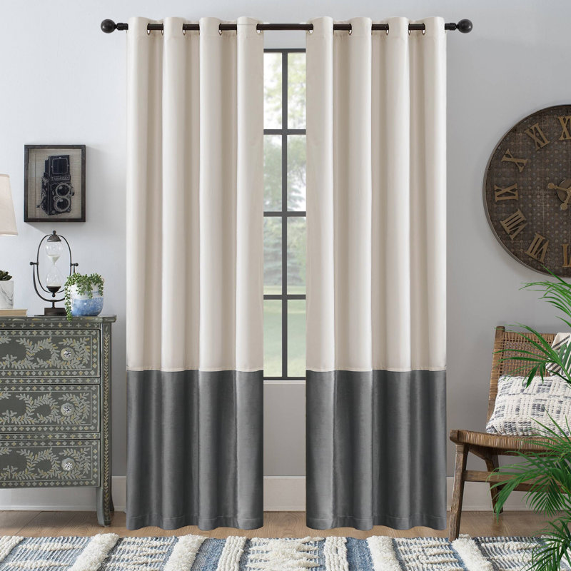 100% Full Blackout Velvet Curtains,2 Panels, 52" W x 108" L