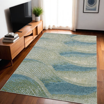 Tapis bleu et vert Bannack