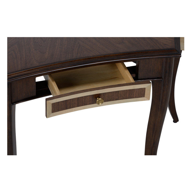 Game 46" 6 - Player Walnut Foldable Poker Table and with Drawers Included