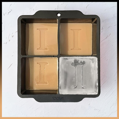 Custom Letter I Monogram Ice Cube Mold – 2 Inch Large Initial Silicone Ice Tray, Perfect Personalized Gift (Great For Cocktails, Whiskey & Beverages),