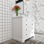 Ensemble de meuble-lavabo simple 36 po avec plateau en marbre de Carrare Taiesha