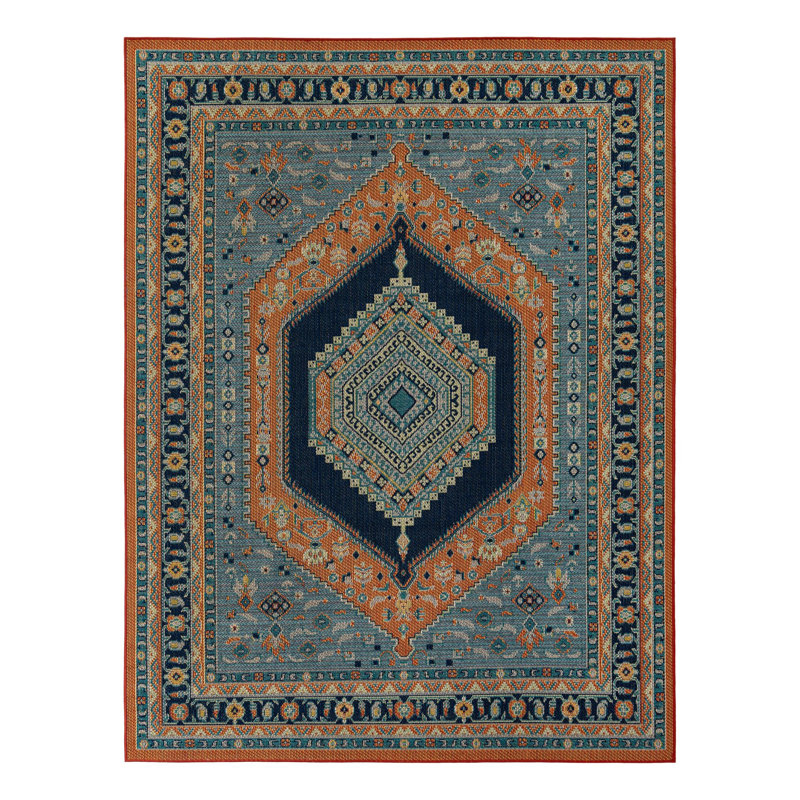 Tapis intérieur / extérieur Felipe Marlenia, Rectangle 7 pi 10 po x 10 pi