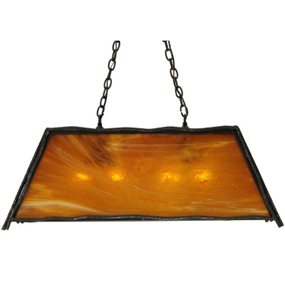 Luminaire suspendu géométrique pour table de billard 4 lumières