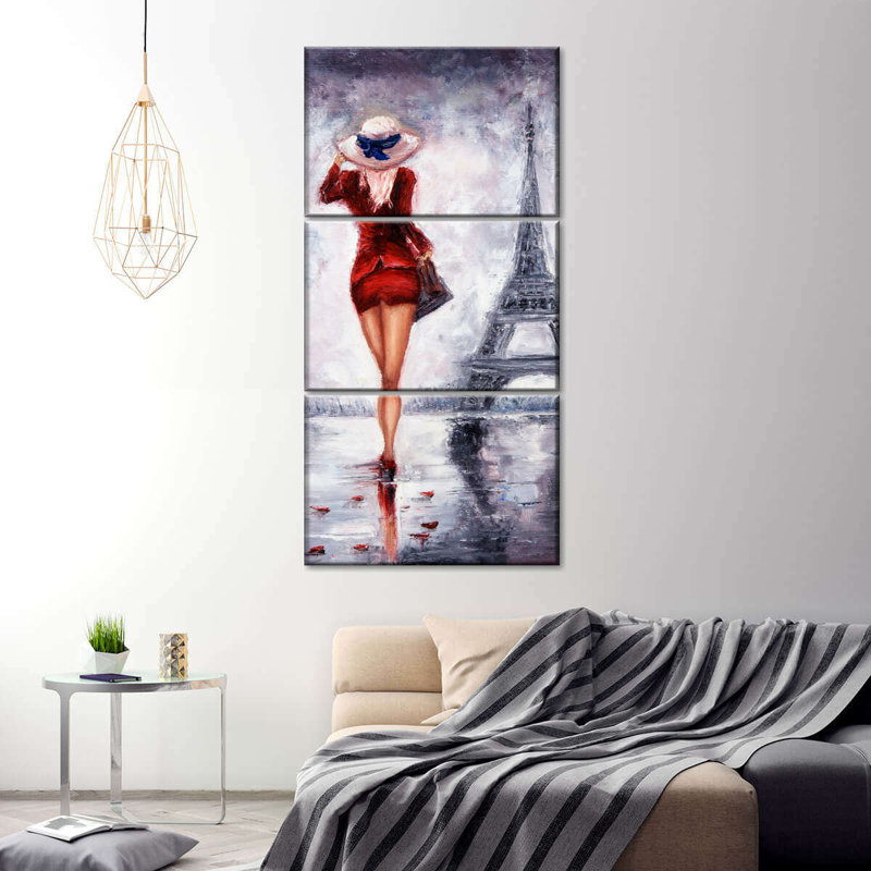 Reproduction d'art sur toile Fashion, H 27 po x l 12 po x P 1 po