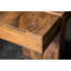 Table basse carrée de 18 po x 36 po x 36 po en bois naturel, de style géométrique et avec table de soutien, 18 po de hauteur, avec base au design équilibré