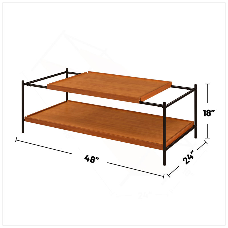 Versatile Rectangular Coffee Table With Shelf For Enhanced Functionality