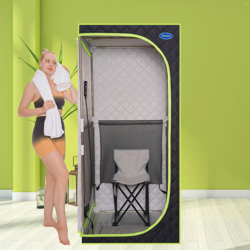 Portable Plus Type Full Size Far Infrared Sauna Tent. Spa, Detox ,Therapy And Relaxation At Home.Larger Space,Stainless Steel Pipes Connector Easy To Install.FCC Certification