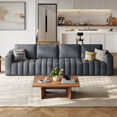Hofmeister Modern Tufted Pet-Resistant Upholstery Sofa