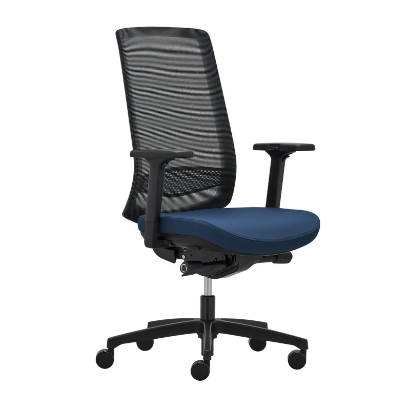 Manjula Foam Padding Office Chair, Navy