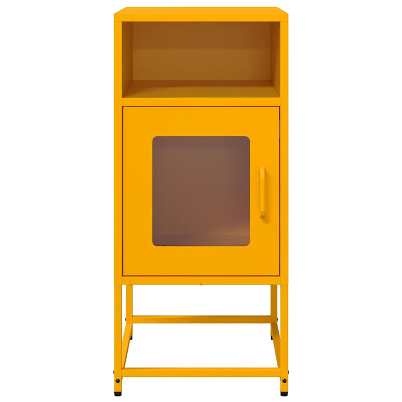 Beautrice 36cm W Steel Bedside Table, Yellow