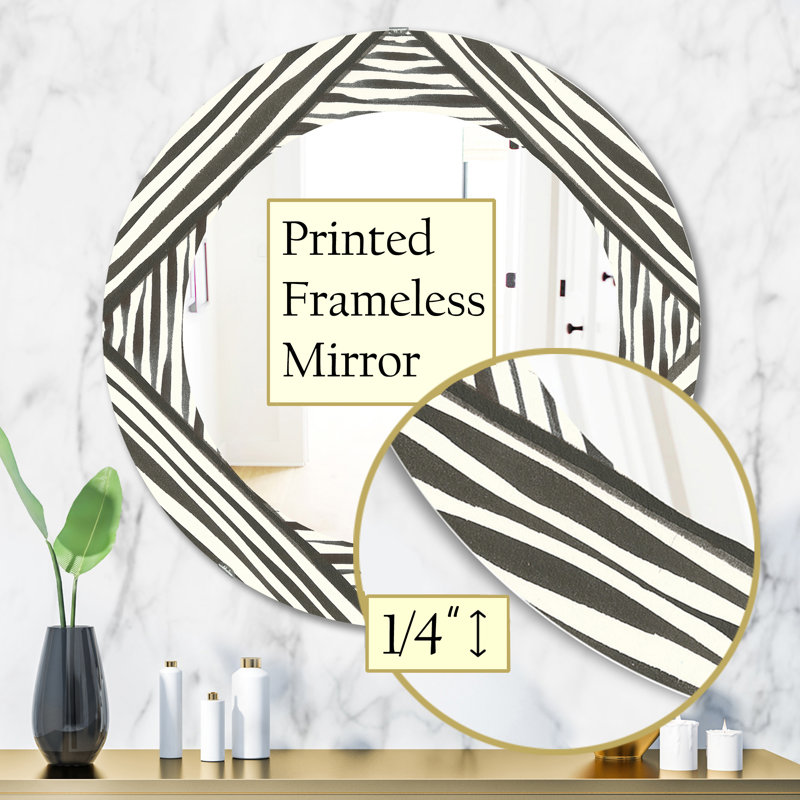 Minimalist Graphics II Flat Wall Mirror, 31.5" H x 31.5" W