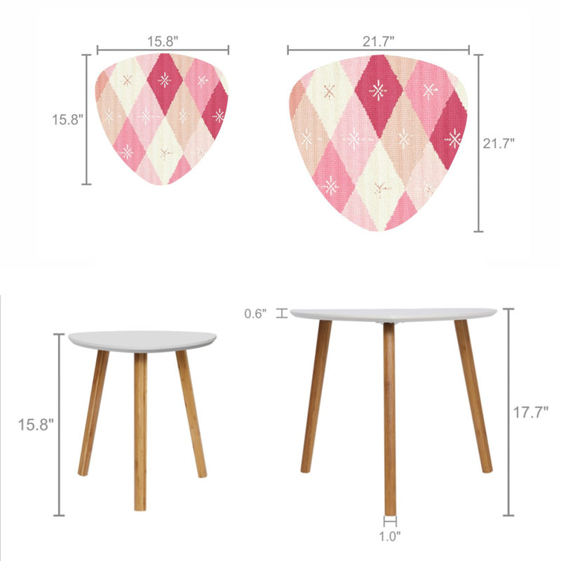 Ensemble de 2 tables basses gigognes Triangle