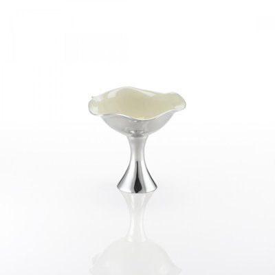 Ruffled Metal Abstract Posh & Luxe Decorative Bowl