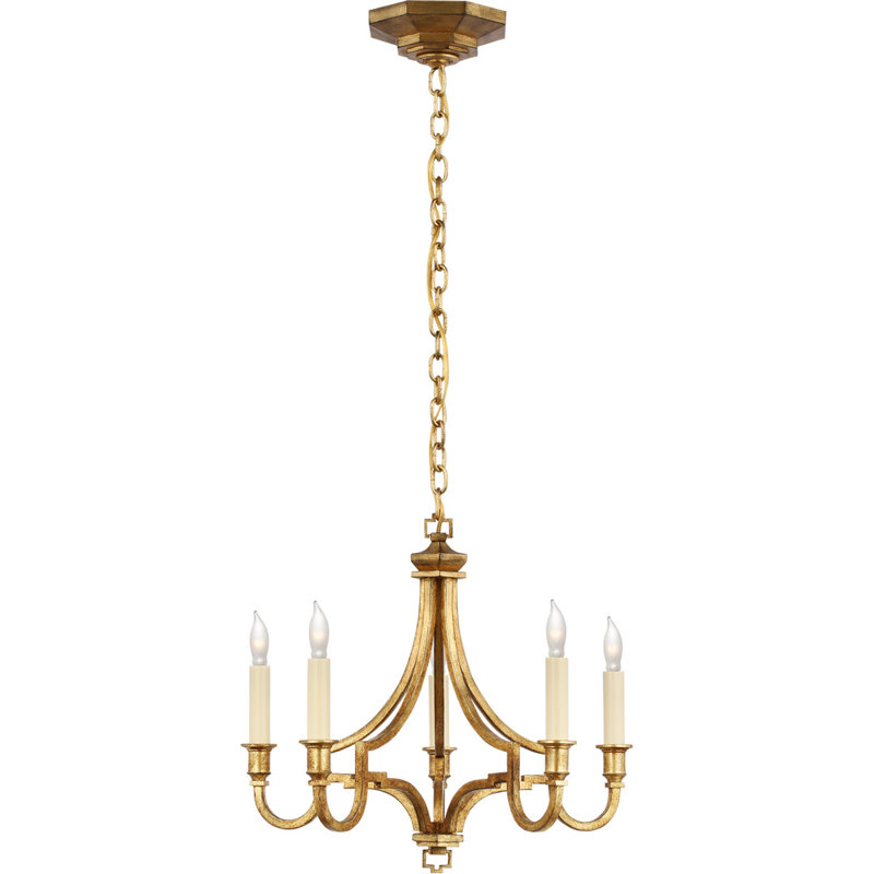 Chapman & Myers Mykonos Small Chandelier, Gilded Iron