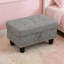 Repose-pieds en lin avec rivets
