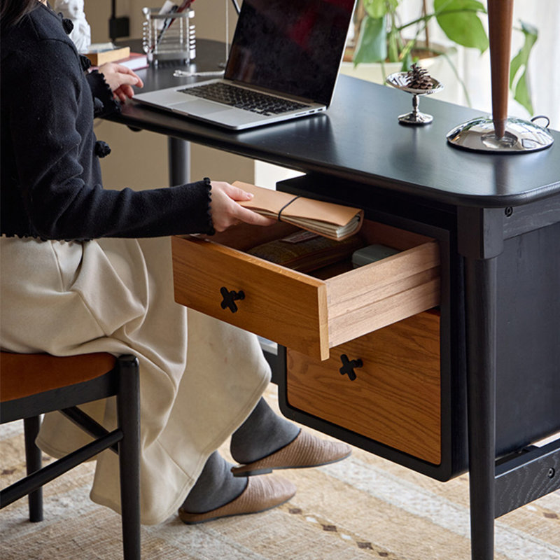 Bureau d'écriture en bois massif Retro Simple