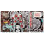 «China Masked Woman» triptyque «Graffiti & Street Art City Scenic Urban», 3 pièces-92414339