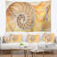 Tapisserie de motif en nautilus de polyester avec accessoires suspendus inclus-28500970