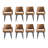8-Piece Hickson Leatherette Dining Chair with Metal Legs-667407476