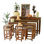 64 " W Solid Wood Top Console Table