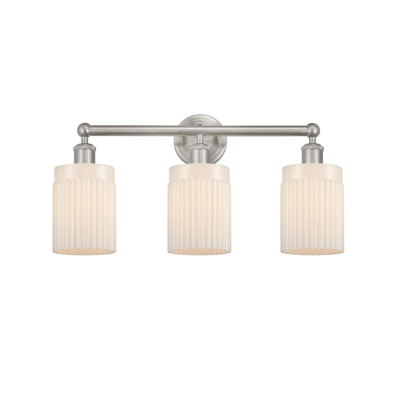 Kamena 3 - Light Dimmable Vanity Light, Matte White, Brushed Satin Nickel