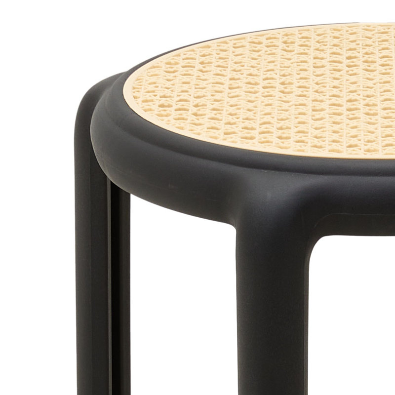 45cm H Stacking Side Chair, Black