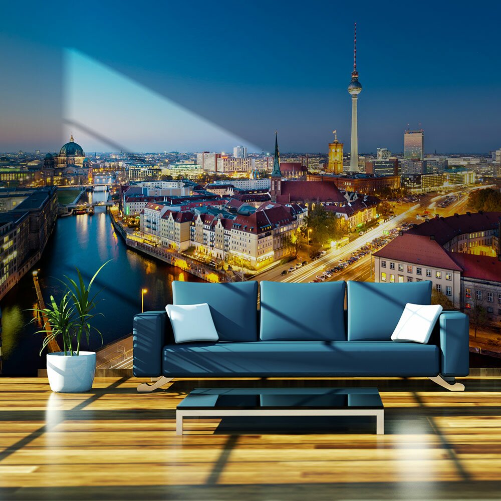 Fototapete Berlin View from Fischerinsel at Night 2,7 m x 350 cm