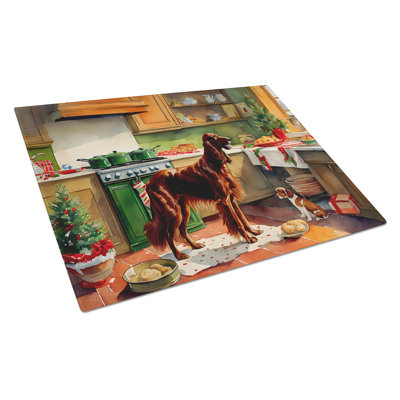 Planche à découper en verre Irish Setter
