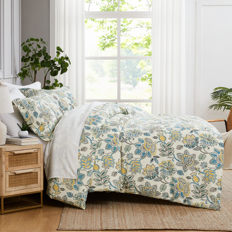 Wanderlust Microfiber Reversible Duvet Cover Set, Twin Duvet Cover + 1 Standard Sham