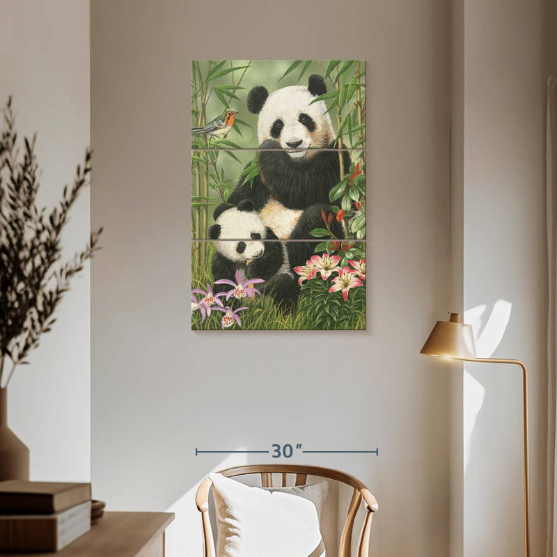 Panda Brampt bambou paradis, H 57 po x l 36 po