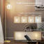 Arched Floor Lamp With Glass Shade, Remote Control And Bulb Included