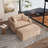 45.1" W Oversized Slipcovered Upholstered Accent Armchair With Ottoman-120338263