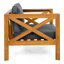 Fauteuil club d'extérieur en bois d'acacia avec coussins-1964768783