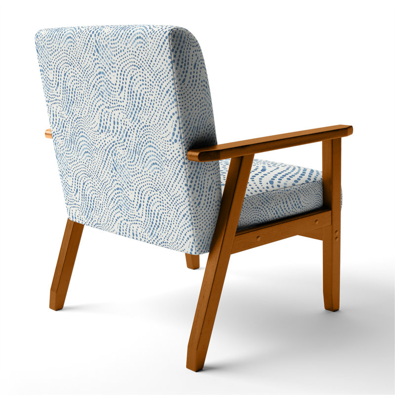 Chaise avec accoudoirs Dots, Accoudoirs carrés bruns